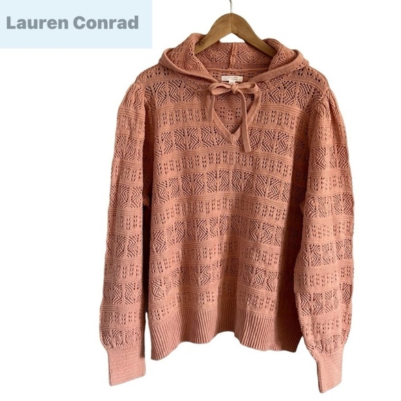 New without Tags. Lauren Conrad Ladies Spring Peach Hoodie Sweater Size … - Picture 1 of 3